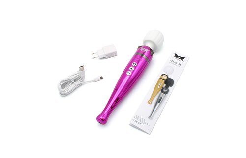Wand Vibrator Pixey Deluxe - Pink Chrome