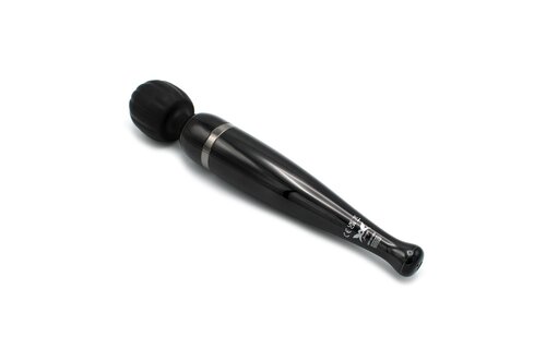 Pixey Deluxe Wand Vibrator - Powerful & Rechargeable Black Chrome