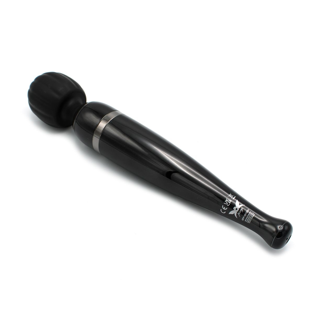 Pixey Deluxe Wand Vibrator - Powerful & Rechargeable Black Chrome