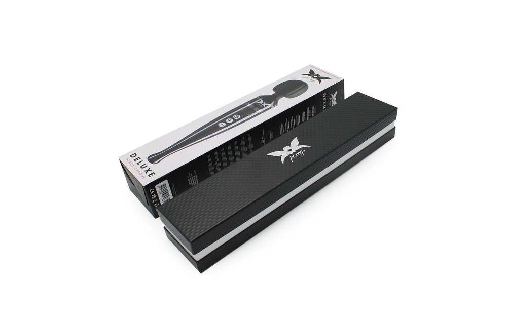 Pixey Deluxe Wand Vibrator - Powerful & Rechargeable Black Chrome