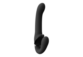 Satu - Pulse-Wave and Vibrating Strapless Strapon - Black