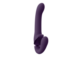Satu - Pulse-Wave and Vibrating Strapless Strapon - Purple