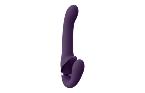 Satu - Pulse-Wave and Vibrating Strapless Strapon - Lila