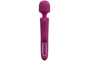 Kiku - Double Ended Wand with Innovative G-Spot Flapping Stimulator - Pink