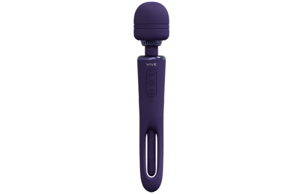 Kiku Double-Sided Wand | Innovative G-Spot Flapper Purple