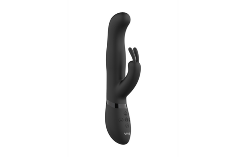 Izara Rabbit Vibrator Schwarz – Rotierende Perlen & 10 Modi