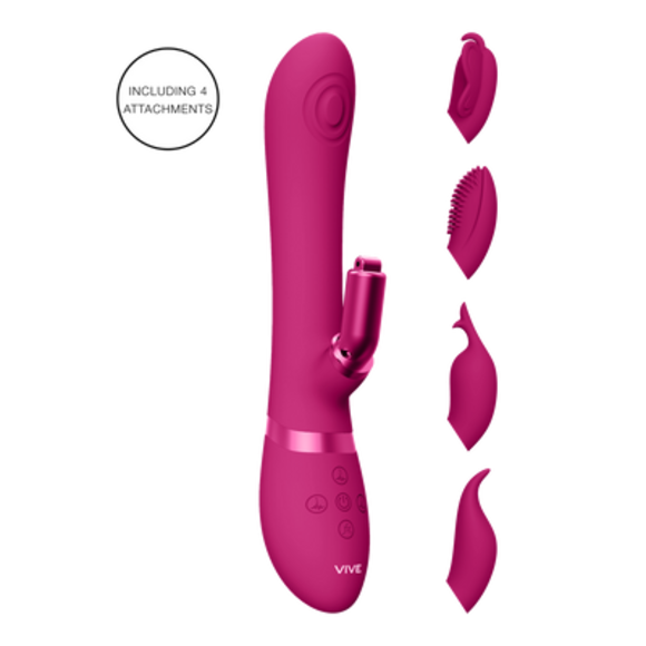 Etsu Luxury Vibrator Pink | 3 Motors & Interchangeable Sleeves