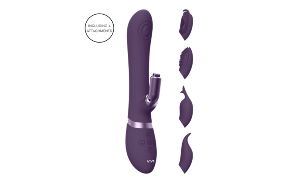 Vive Etsu Luxury Vibrator Purple – 3 Motors & 4 Clitoris Sleeves