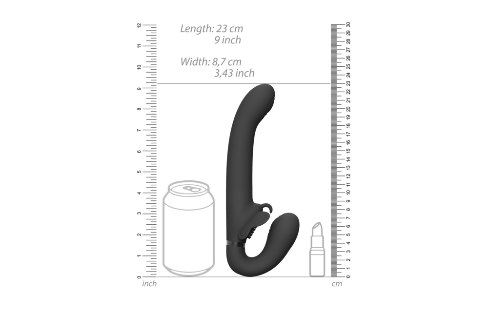 Satu Strapless Strapon Black – Pulse Wave & Vibration Pleasure