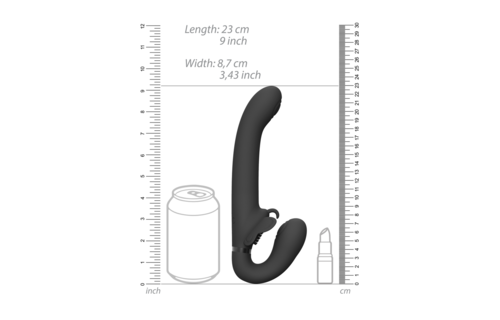 Satu Strapless Strapon Zwart – Pulse-Wave & Vibratie Genot