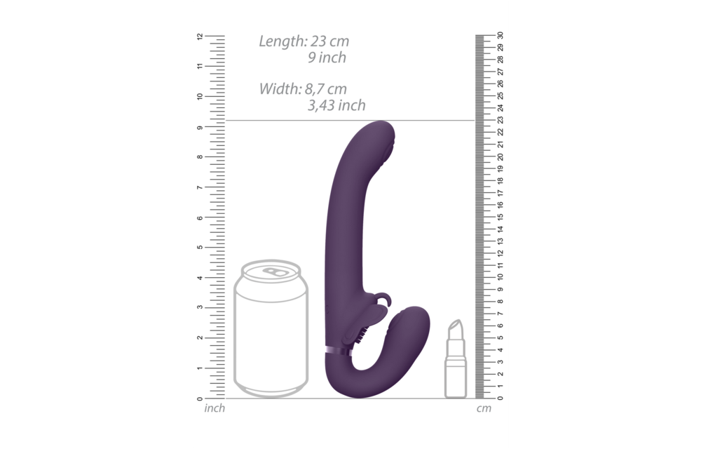 Satu Strapless Strap-on Purple – Pulse-Wave & Vibration Pleasure