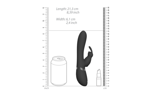 Taka - Opblaasbare Rabbit Vibrator - Zwart