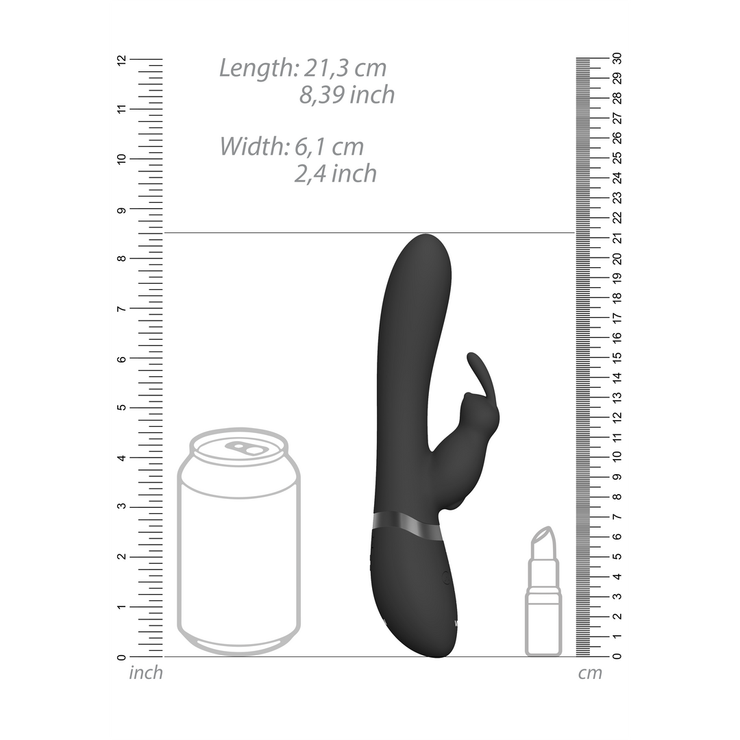 Taka - Opblaasbare Rabbit Vibrator - Zwart