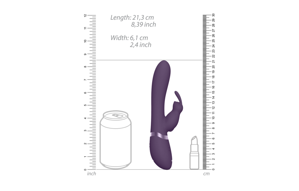 Taka Rabbit Vibrator Paars | Opblaasbaar & Vibrerend Genot