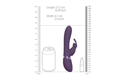 Taka - Inflatable and Vibrating Rabbit Vibrator - Lila