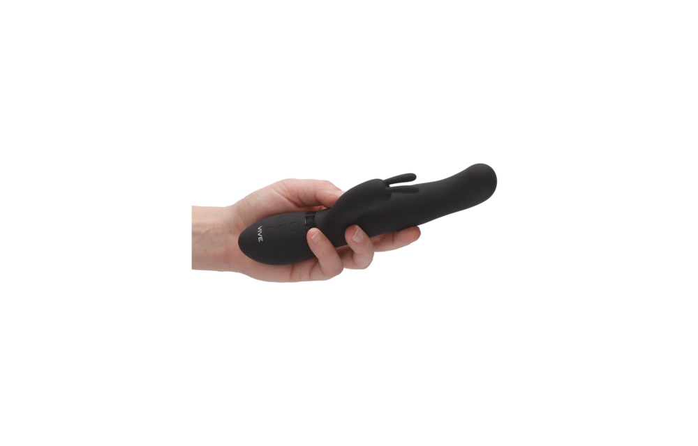 Izara Rabbit Vibrator Schwarz – Rotierende Perlen & 10 Modi
