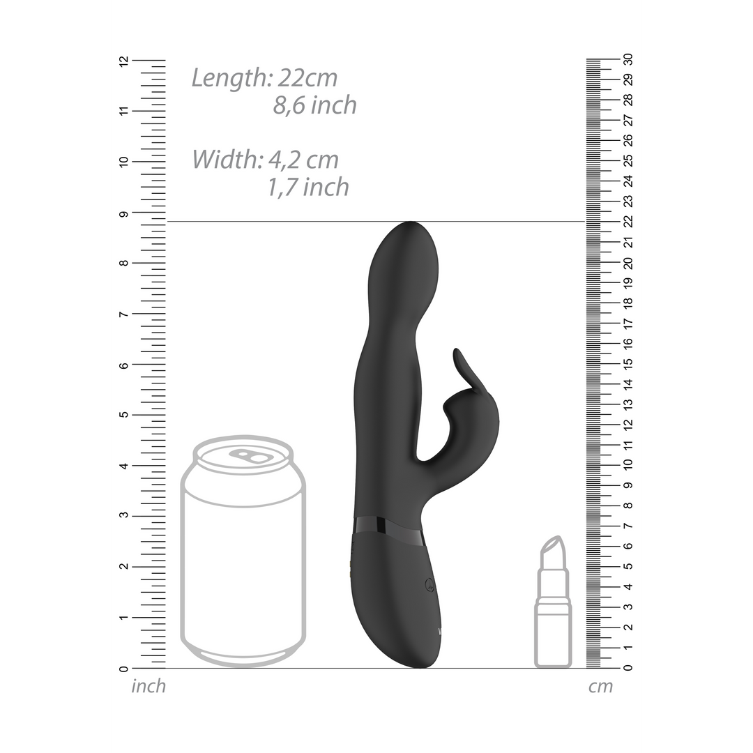 Niva Black Rotating Rabbit Vibrator – Ultimate Pleasure & Luxury