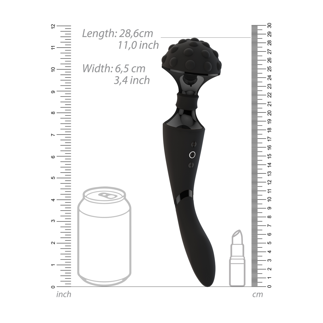 Shiatsu -  Wand Vibrator - Schwarz