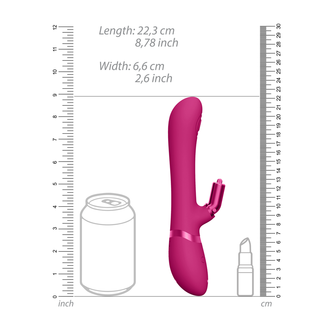 Etsu - Luxury Vibrator with interchangeable clitoral sleeves - Pink