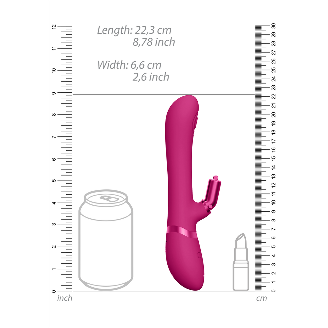 Etsu - Luxus Vibrator mit austauschbaren Klitoris-Hülsen - Pink