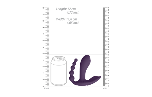 Kata - Pulse Wave  Vibrating Double Penetration Vibrator - Purple