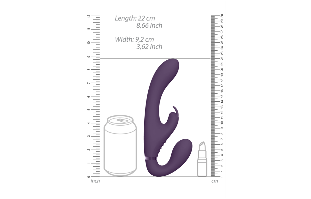 Suki Strapless Strap-on Lila – Leistungsstarker Luxus-Vibrator