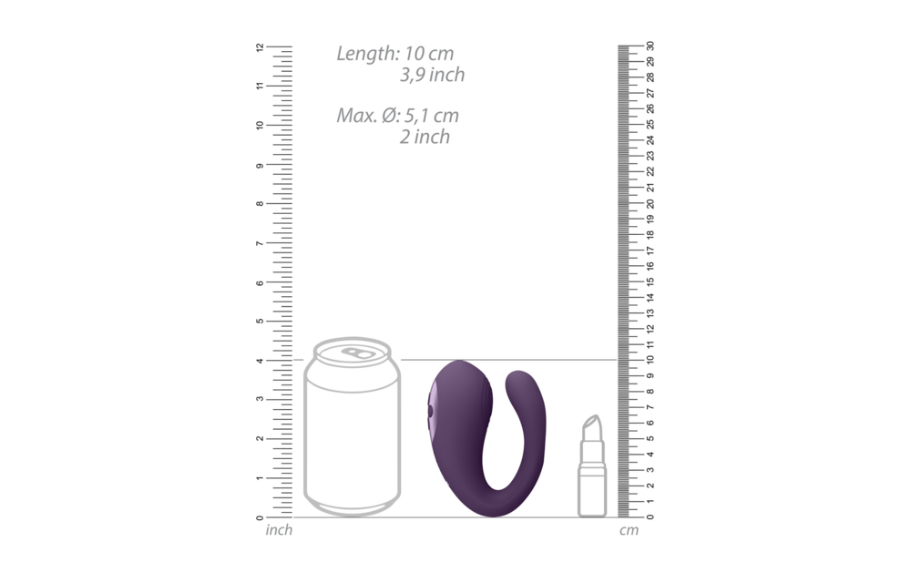 Yoko Triple Action Vibrator mit Klitoris Puls Welle - Lila