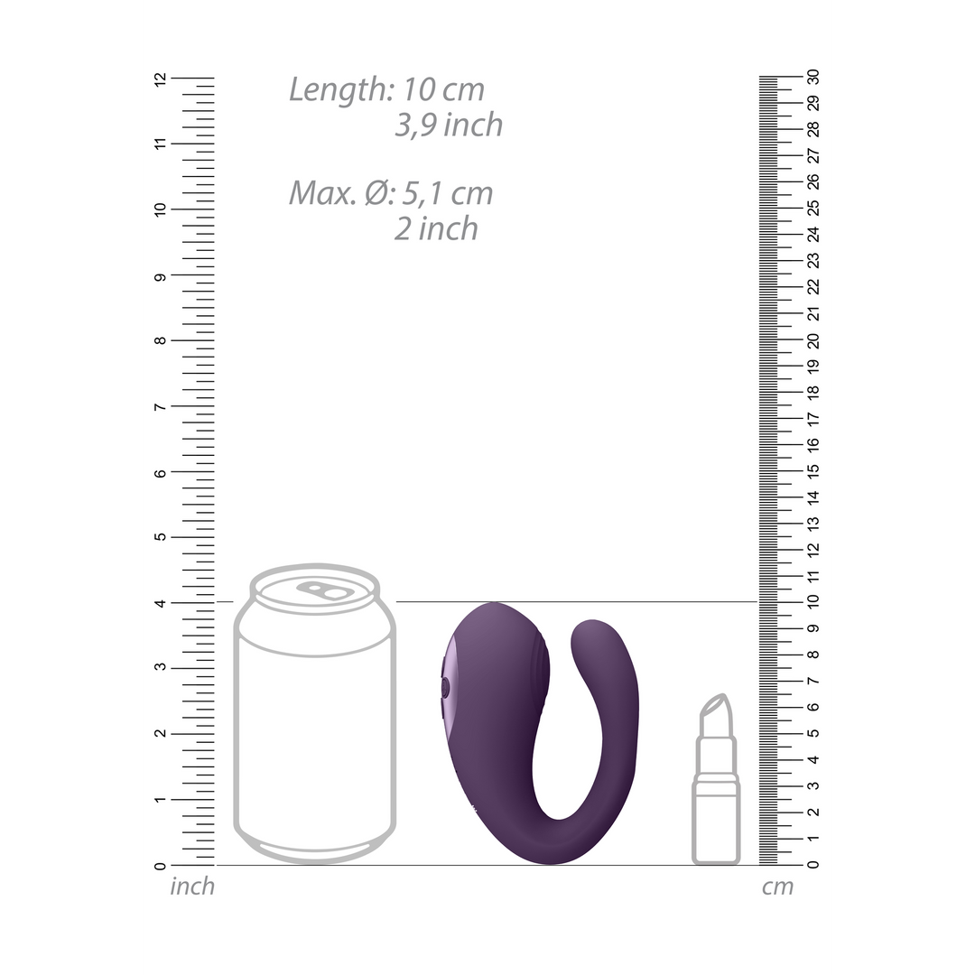 Yoko Triple Action Vibrator with Clitoral Pulse Wave - Purple