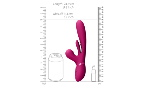 Kura G-Spot Vibrator Roze – Stotend, Puls & Flapperend