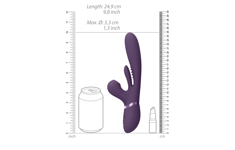 Kura G-Spot Vibrator Paars – Stotend, Flapperend & Pulse