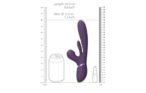 Kura G-Spot Vibrator Paars – Stotend, Flapperend & Pulse