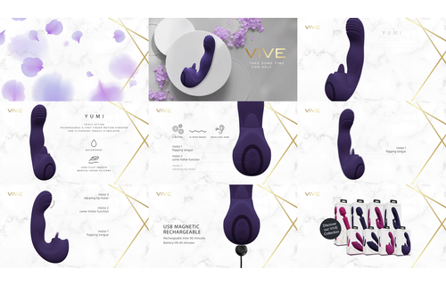 Yumi G-Spot Vibrator Purple - Triple Motor & Tongue Stimulator