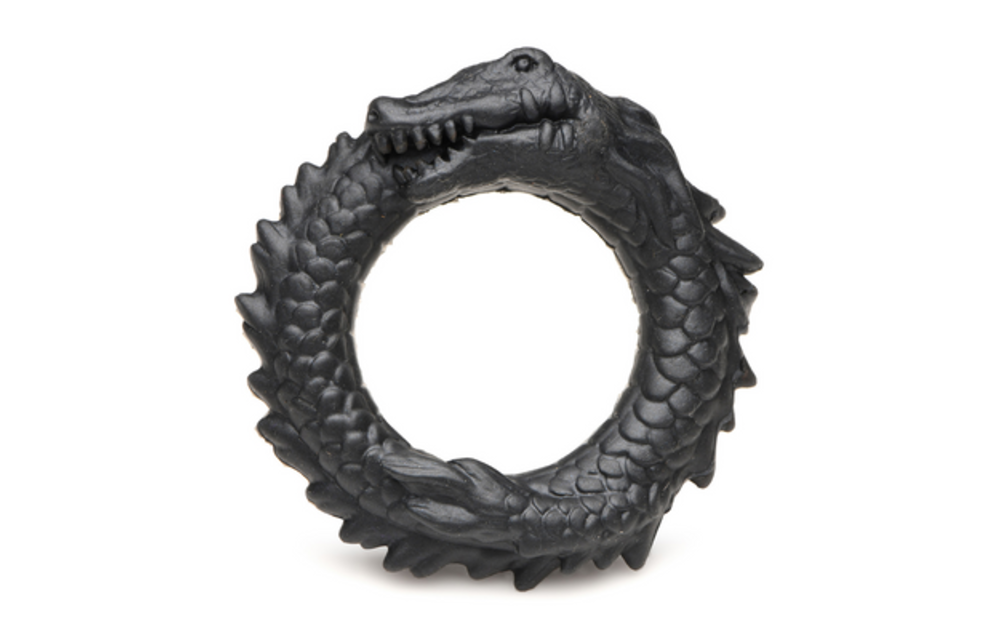 Black Caiman Penis Ring 7.6 cm – Silicone, Tough & Playful