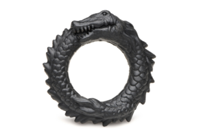 Schwarzer Kaiman-Penisring 7,6 cm – Silikon, robust & verspielt