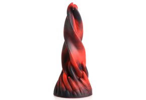 Hell Kiss Twisted Tongues Silicone Dildo - Red