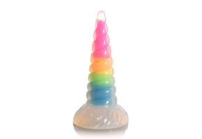 UniGlow - Lichtgevende Regenboog Siliconen Dildo