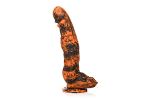 Sabretooth - Silikon Dildo - Orange/Schwarz