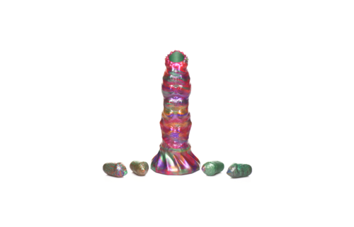 Larve - Siliconen eierstok dildo met eieren