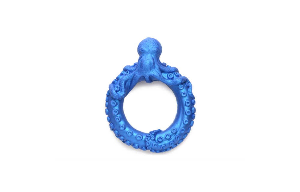 Octo-ring van Poseidon - Silicone penisring - Blauw