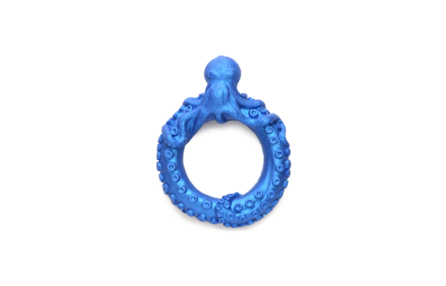 Octo-Ring von Poseidon 6,5 cm – Blauer Silikon-Penisring