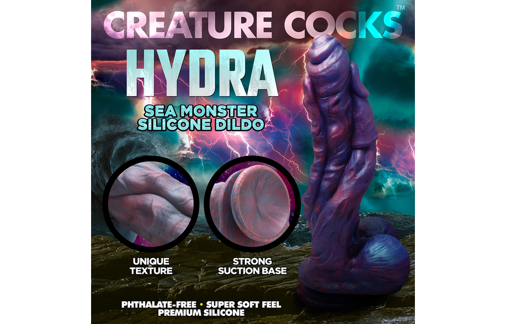 Hydra Zeemonster - Siliconen Dildo - Paars