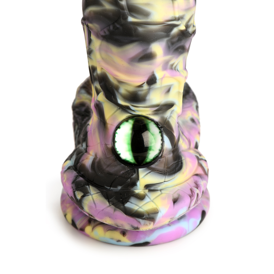 Cyclops Monster Silikondildo 28,5 cm – Gelb/Lila/Schwarz