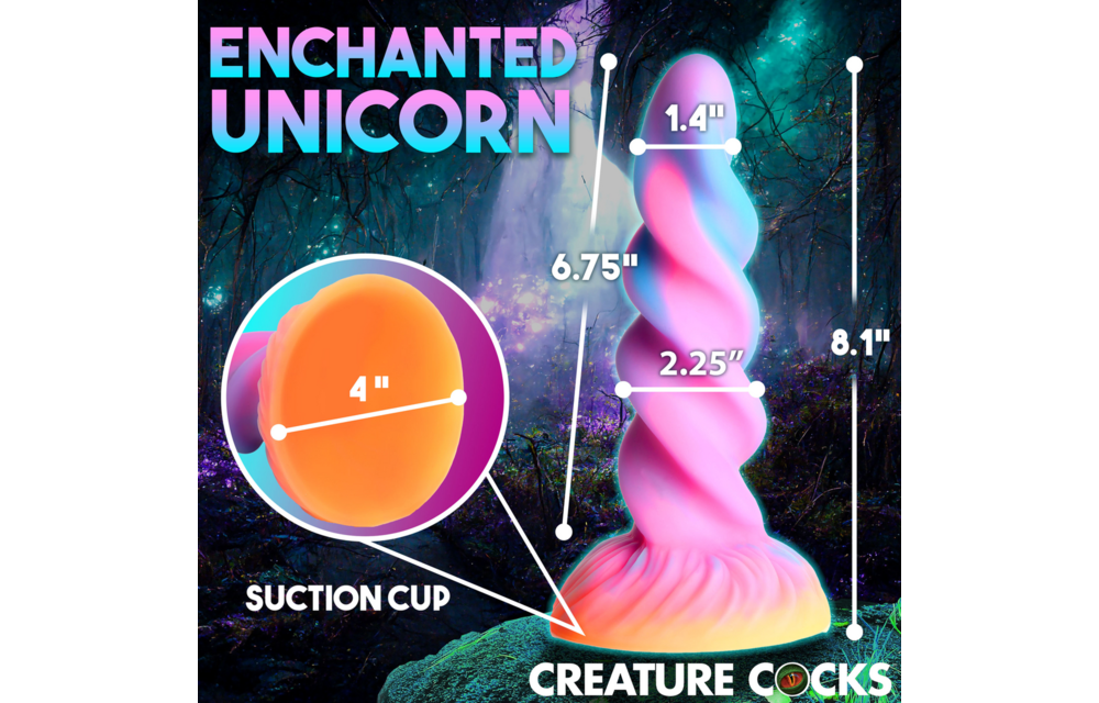 Moon Rider - Gloed-in-het-Donker Eenhoorn Dildo