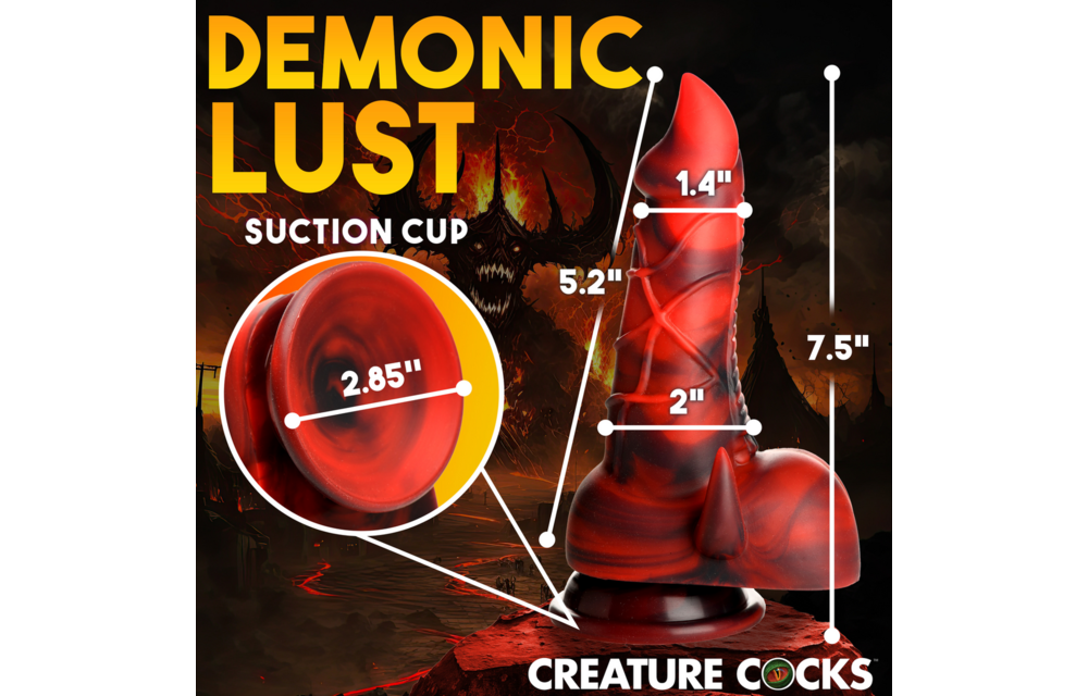 Geiler Teufel Dämon Silikon-Dildo Rot 19 cm – Horny Devil