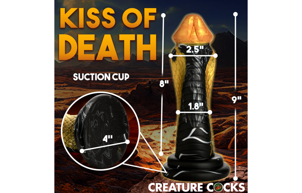 Golden Snake Silikon-Dildo 9,5 cm – Luxuriöses S-Curve-Vergnügen