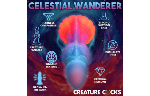 Galactic Cock - Buitenaards wezen, lichtgevende siliconen dildo