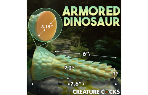 Stegosaurus - Stekachtige Reptiel Siliconen Dildo - Groen