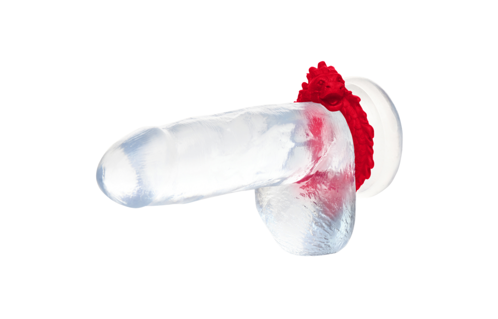 Rise of the Dragon 7 cm - Red Silicone Cock Ring