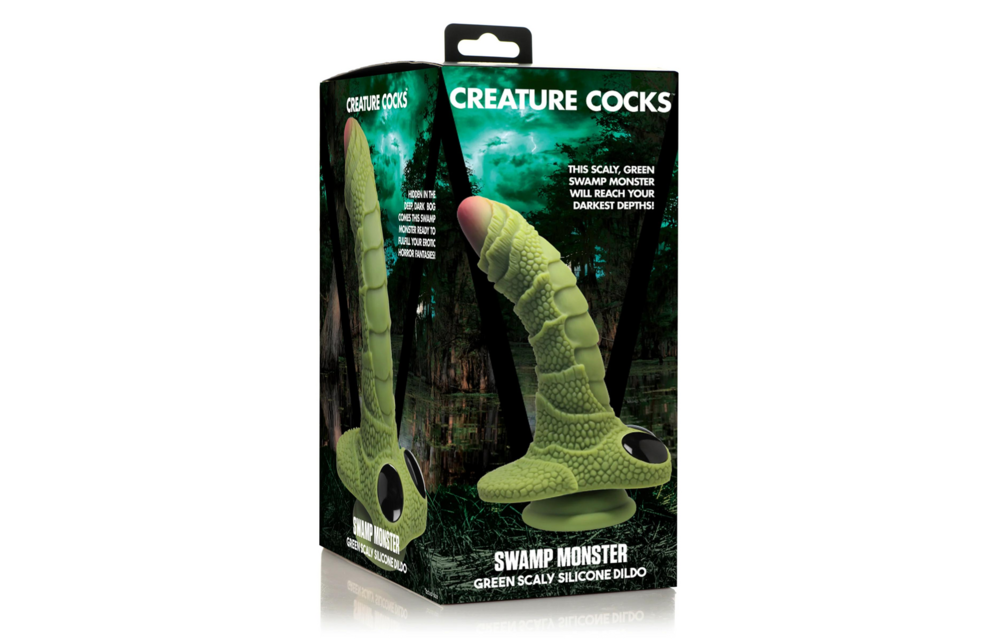 Moerasmonster Geschubde Siliconen Dildo 24 cm – Intens Plezier