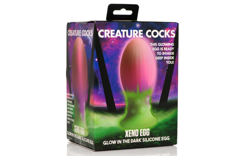 Xeno Ei 13,3 cm – Leuchtendes Silikon-Ei Rosa & Glow